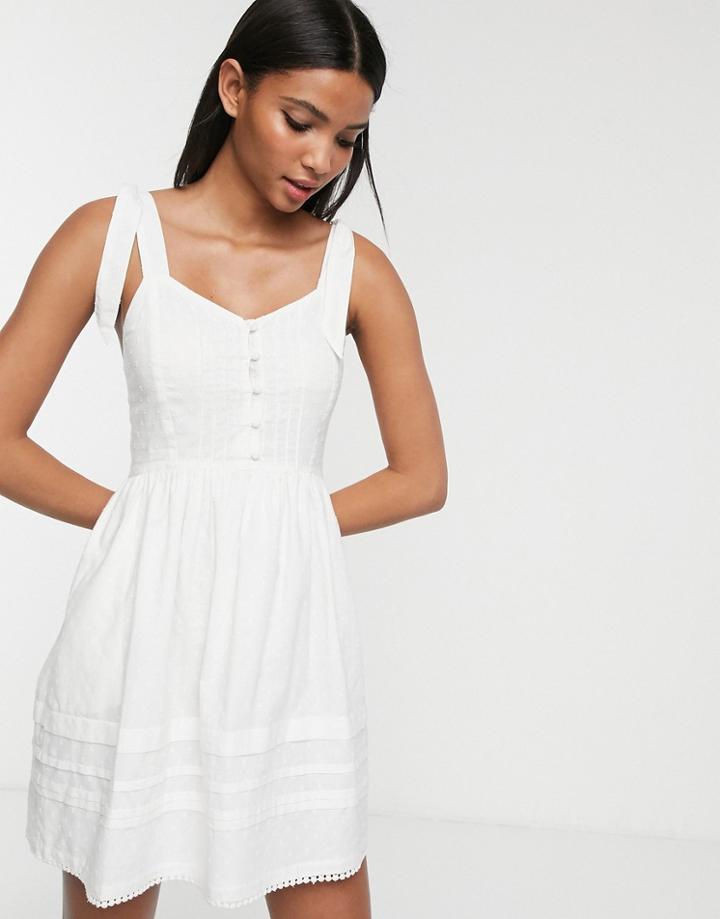 Accessorize Button Up Beach Midi Dress In White
