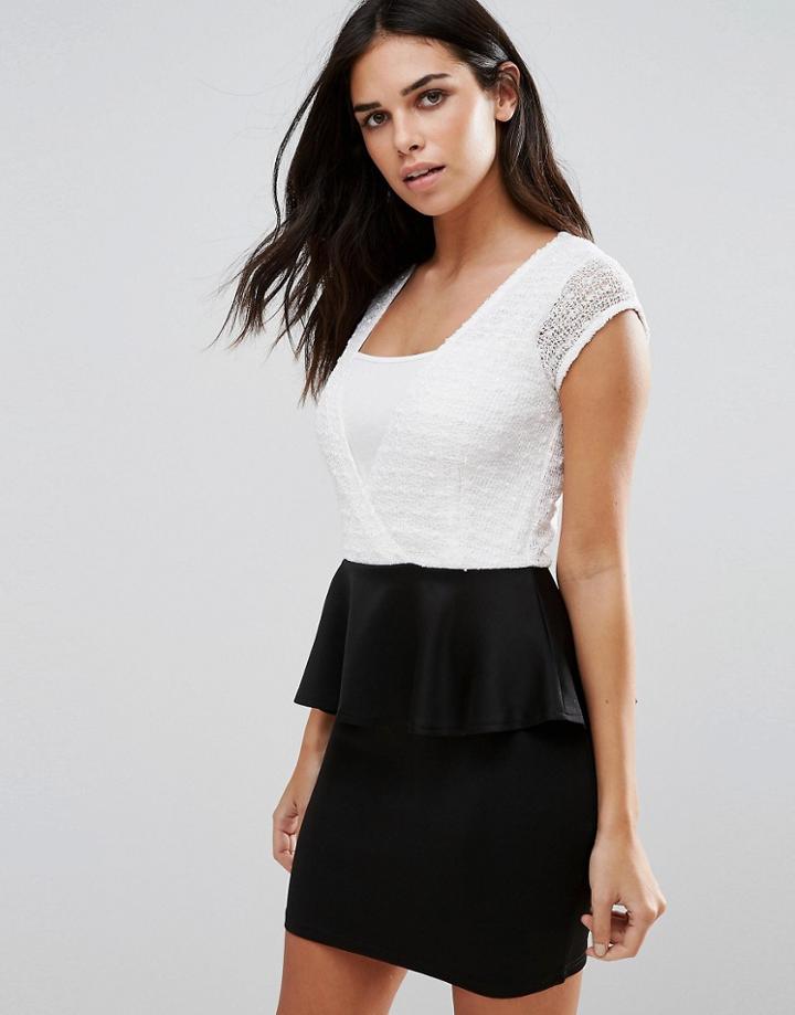Jasmine Monochrome Pencil Dress - Black
