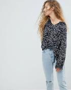 Pepe Jeans Ditsy Floral Blouse - Blue