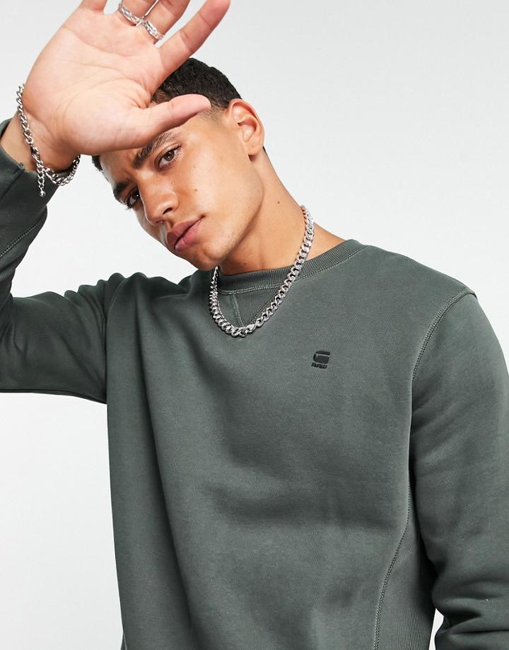 G-star Sweatshirt With Small Logo In Gray-grey