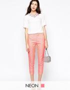 Starlet Jacquard Cropped Pant - Pink