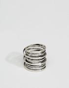 Asos Coiled Ring In Silver - Silver