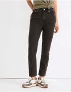 Madewell Curvy Straight Leg Jeans In Washed Black