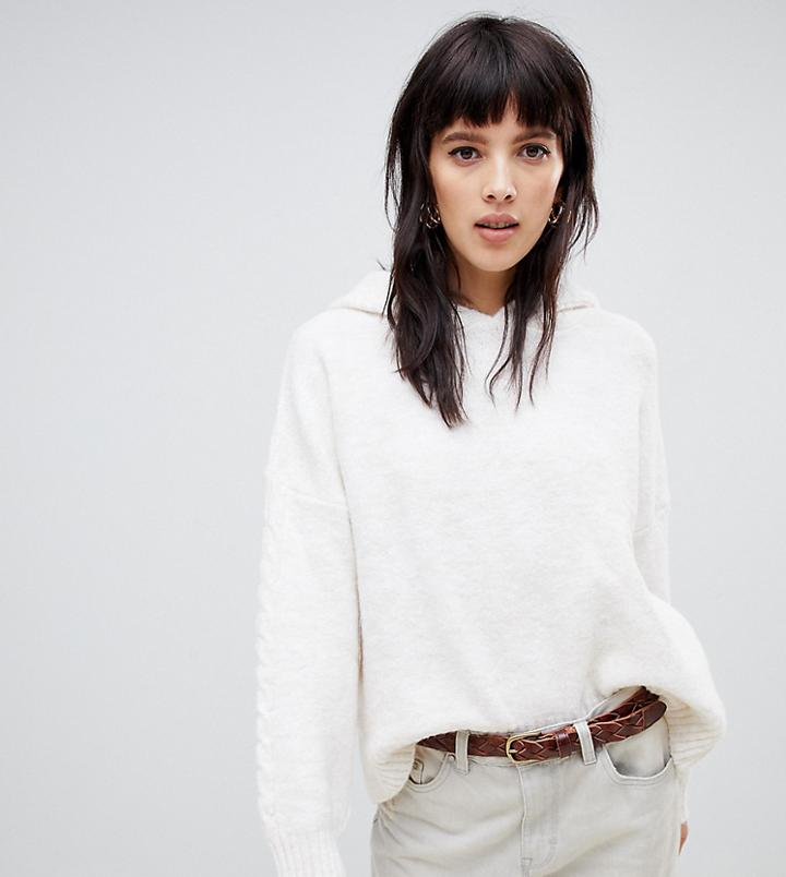 Stradivarius Hooded Knitted Sweater
