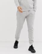 Pull & Bear Slim Fit Two-piece Sweatpants In Gray - Gray