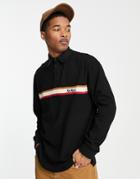 Kickers Long Sleeve Polo In Black