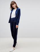 B.young Velvet Suit Pants - Navy