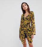 Missguided Print Shirt Dress - Gold