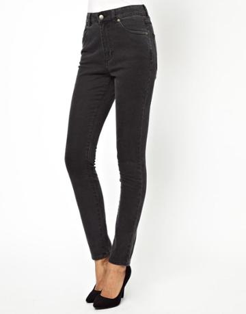 Won Hundred Brigitte High Waist Skinny Jeans In Acid Bleached Black