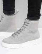 Dr Martens Kamar Suede Hi Top Sneakers - Gray