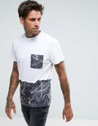 Another Influence Camo Cut And Sew T-shirt - White