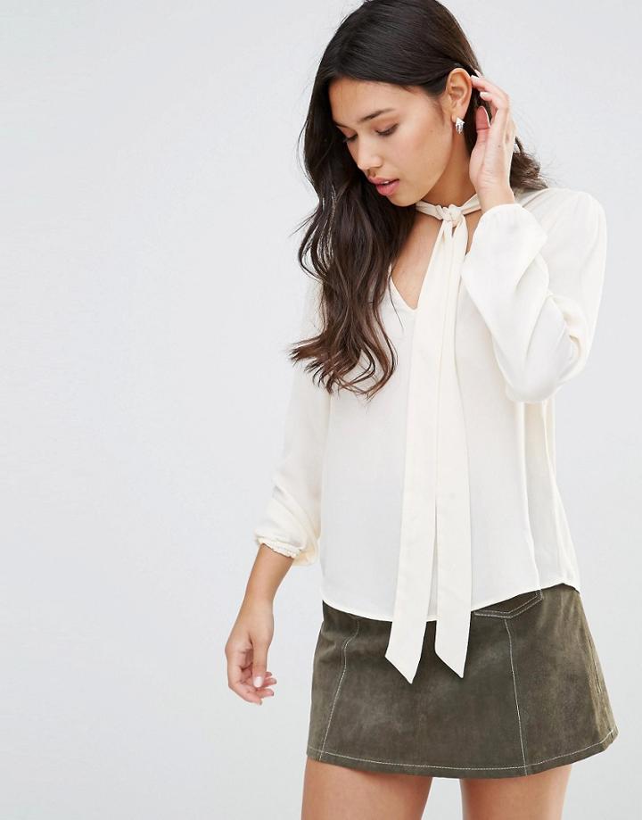 Millie Mackintosh Cream Pussy Bow Blouse - Cream