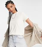 Asos Design Tall Ultimate T-shirt With Crew Neck In Organic Cotton Blend In Buttercream-white