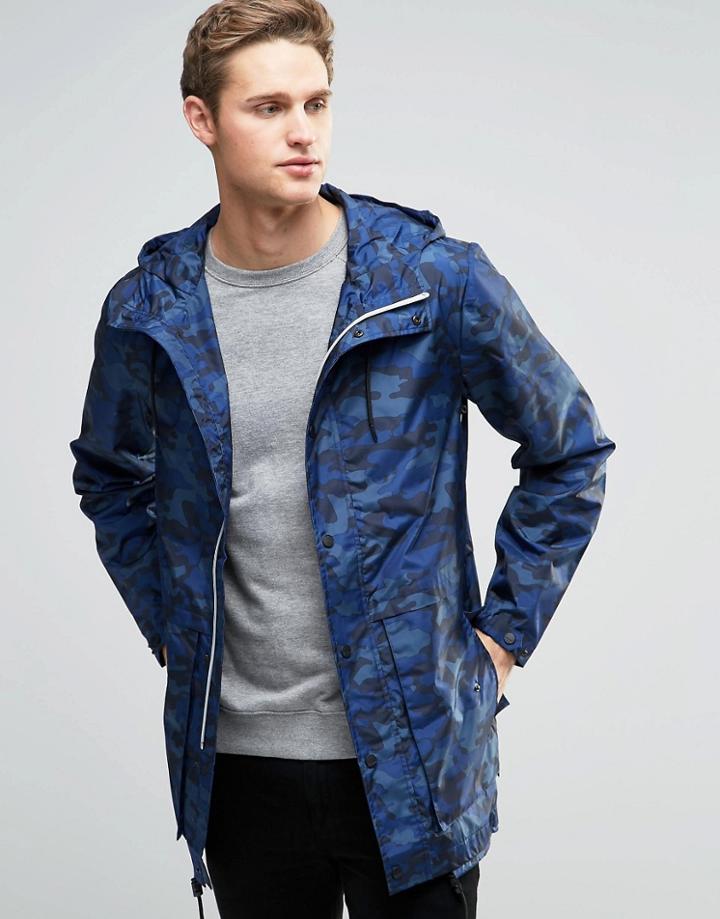 Parka London Soren Camo Jacket - Navy