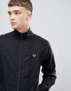 Fred Perry Woven Zip Through Jacket In Black - Black