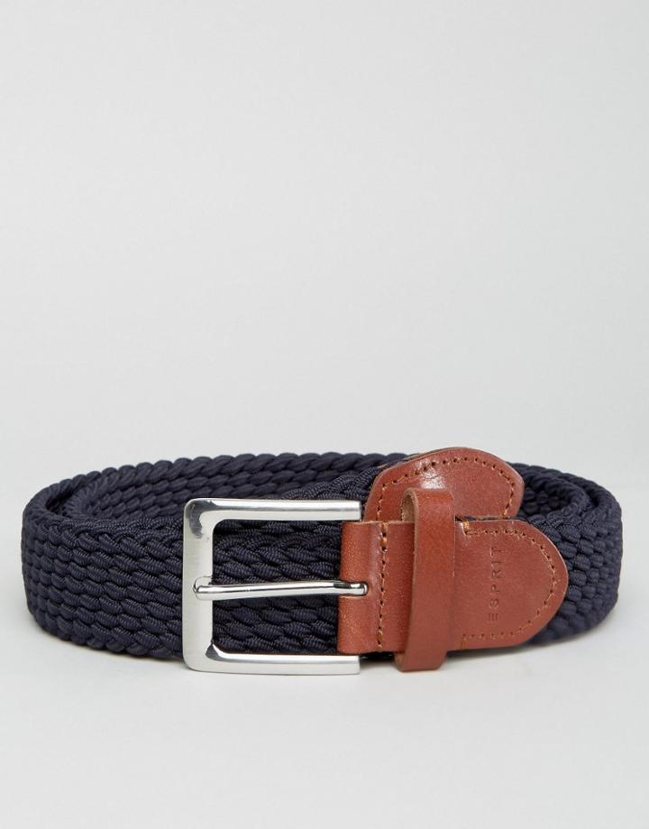 Esprit Woven Belt - Navy
