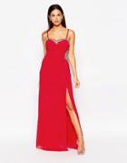 Lipsy Embellished Bandeau Maxi Dress - Orange