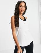 Nike Training One Luxe Twist Back Tank In White