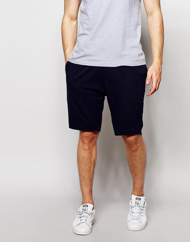 New Look Jersey Shorts In Navy - Navy