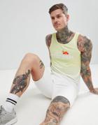 Ellesse Figueral Dip Fade Tank In Yellow - Pink