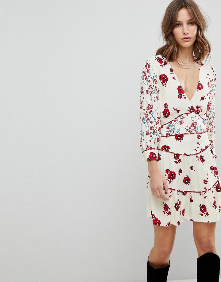 Ba & Sh Floral Bloom Mini Dress - White