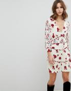 Ba & Sh Floral Bloom Mini Dress - White