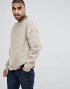 Allsaints Sweatshirt In Soft Touch Jersey - Beige