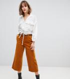 Esprit Cord Culotte Pants In Mustard-yellow