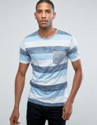 Only & Sons T-shirt With Pocket And Stripe - Navy
