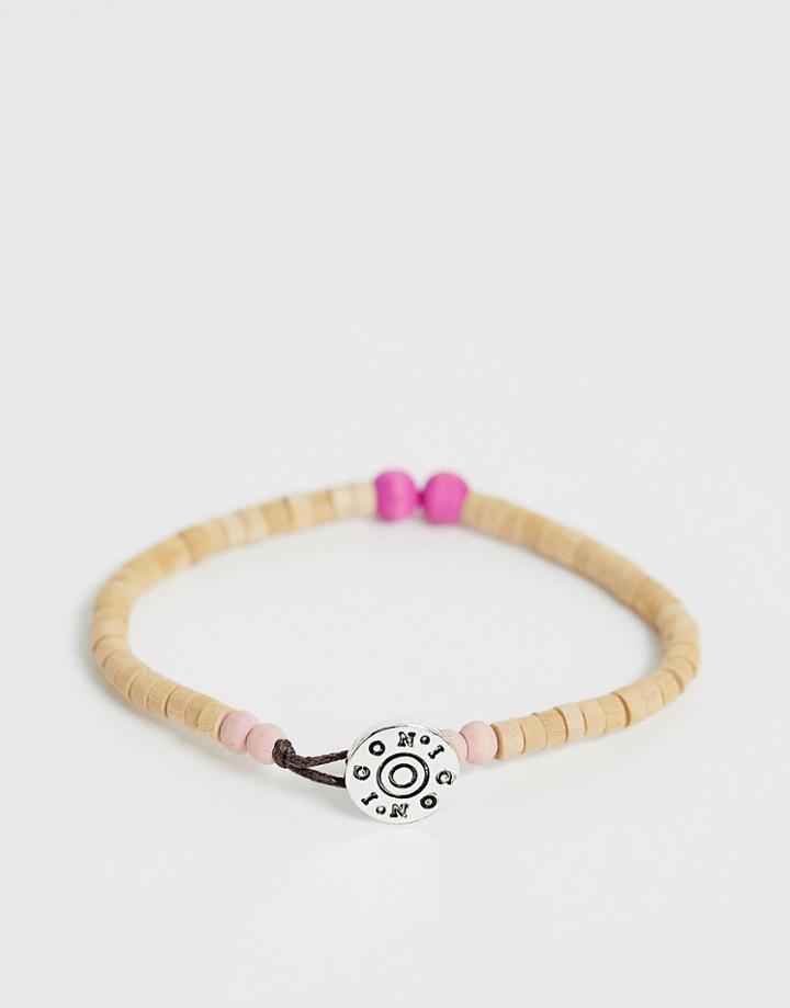 Icon Brand Wood Bead Bracelet In Beige - Beige