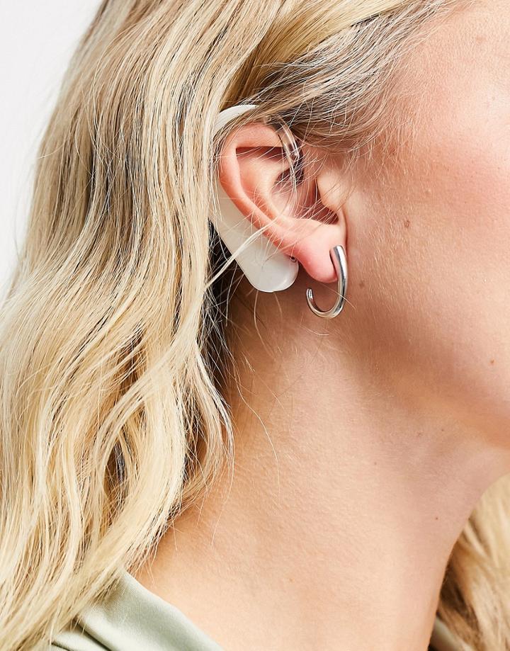 Designb London Hoop Earring In Silver
