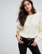 Moon River Chunky Knitted Sweater - White