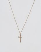 Icon Brand Cross Pendant Necklace In Antique Gold
