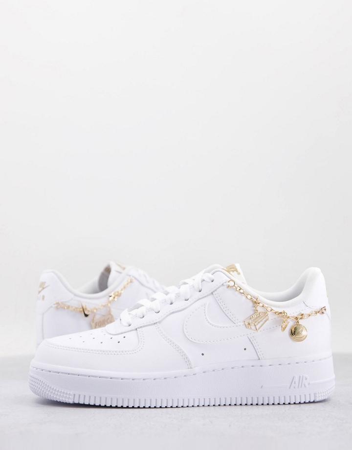 Nike Air Force 1 '07 Lx W Sneakers In White/metallic Gold