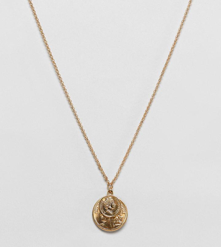 Shashi 18k Gold Plated Double Coin Pendant Necklace - Gold