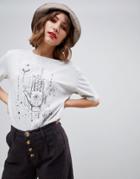 Stradivarius Str Hand Motif T Shirt - Gray