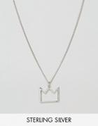 Serge De Nimes Crown Symbol Pendant Necklace In Solid Silver English H