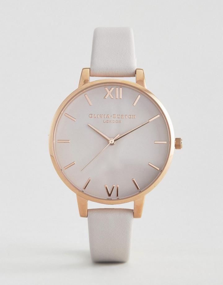 Olivia Burton Begin To Blush Leather Watch-gold