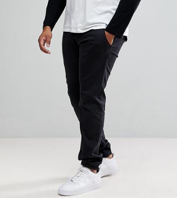 Replika Plus Cuffed Chino With Stretch - Black