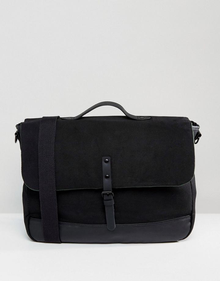 Asos Satchel In Sleek Black Design - Black