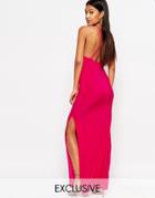 Club L Cross Back Maxi Dress - Hot Pink