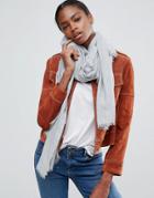 Asos Plain Lightweight Scarf - Gray