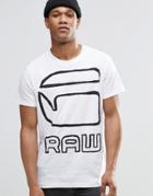 G-star Dromec T-shirt Outline Raw Print - White