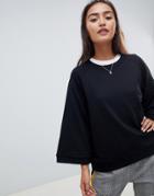 Only Emilia Claire 3/4 Sleeve Top - Black