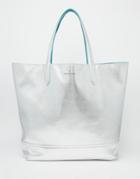 Pauls Boutique Chloe Reversible Tote In Teal & Silver