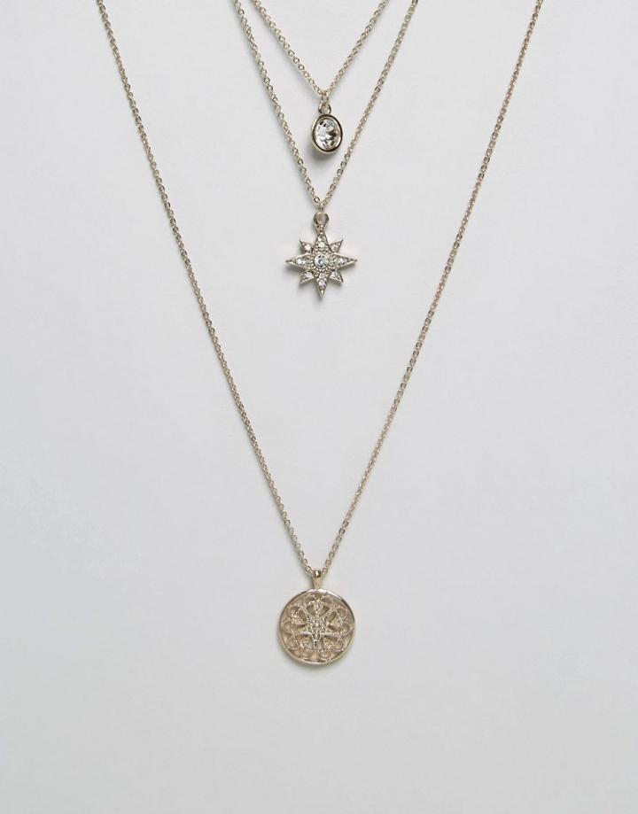 Oasis Star Filigree Stacking Necklaces - Gold