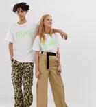 Reclaimed Vintage Unisex T-shirt With Tonal Embroidered Logo - Green