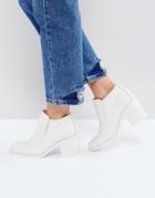 Intentionally Blank Henry White Ankle Boots - White
