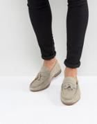 Asos Loafers In Gray Suede With Tassel - Gray