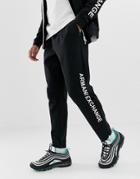 Armani Exchange Side Logo Sweat Sweatpants In Black - Black
